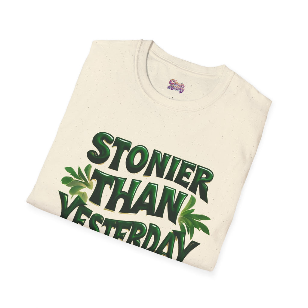 Stoner Vibes Unisex Softstyle T-Shirt - 'Stoner Than Yesterday' Graphic Tee