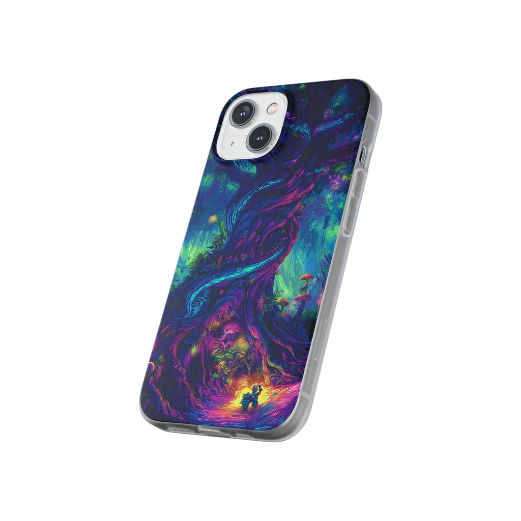 Psychedelic Tree Vibrant Fantasy Flexi Case - Enchanted Forest Design