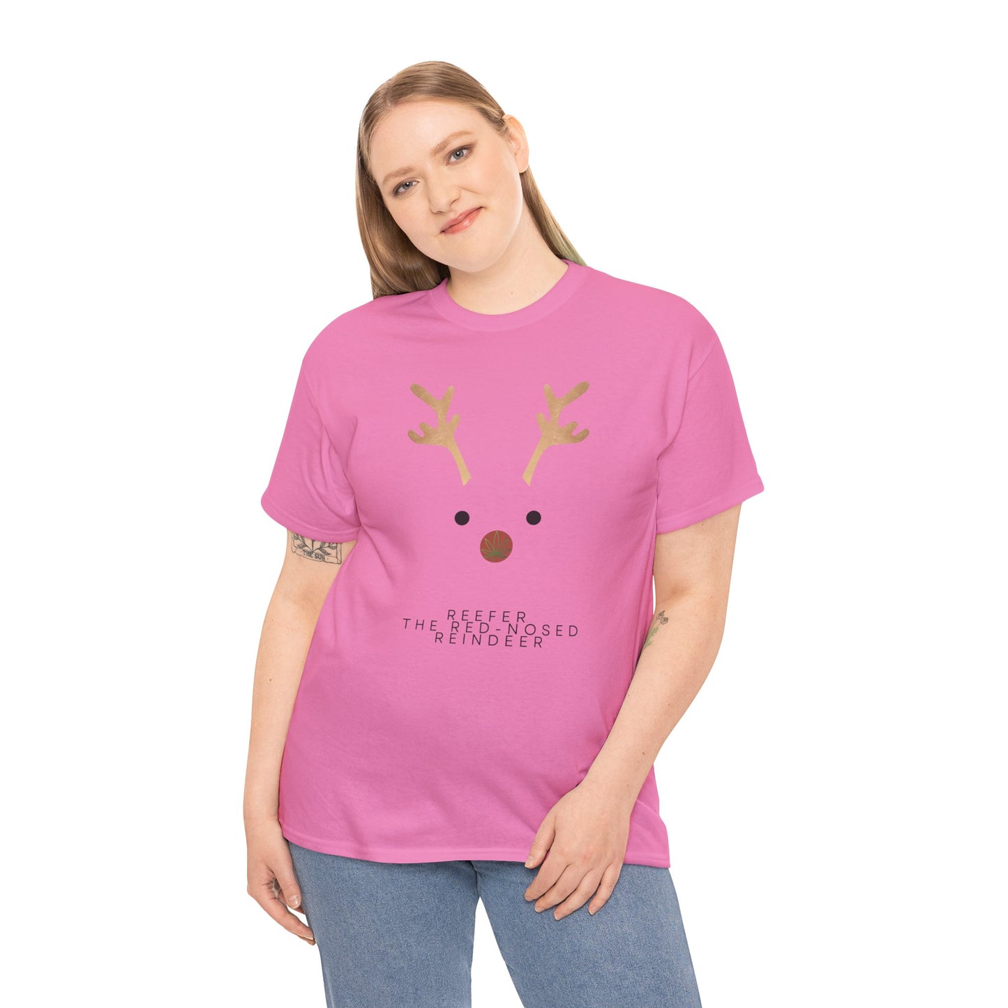 Reindeer Unisex Heavy Cotton Tee