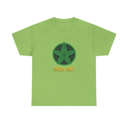 Green Army Star Logo Unisex Heavy Cotton Tee
