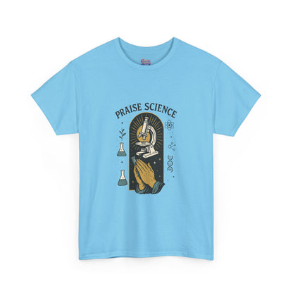 Praise Science Unisex Heavy Cotton Tee - Science Lover's T-Shirt for Educators and Students