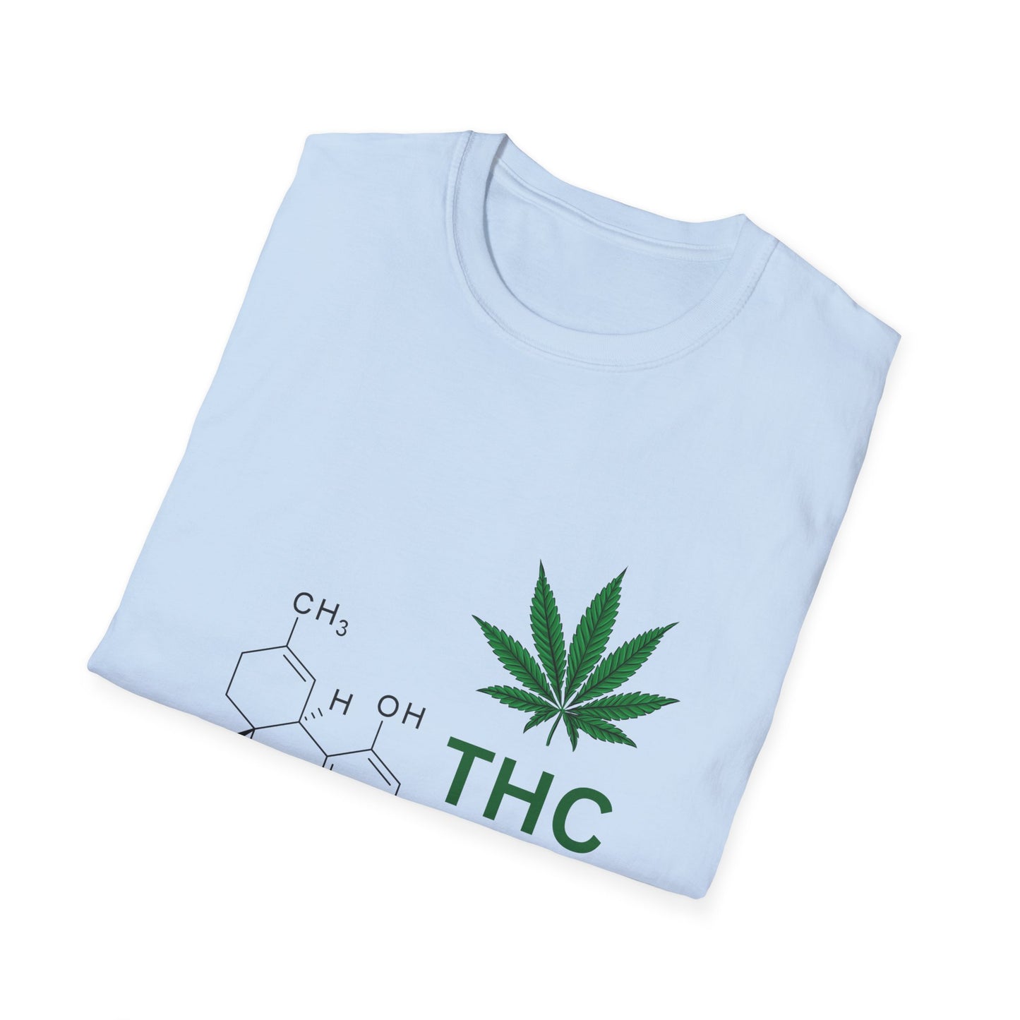 THC Molecule Unisex Softstyle T-Shirt