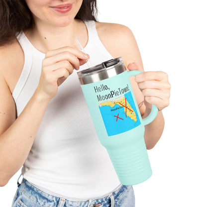 MoonPieTown Insulated Travel Mug - 40oz, Perfect for Coffee Lovers & Adventurers!