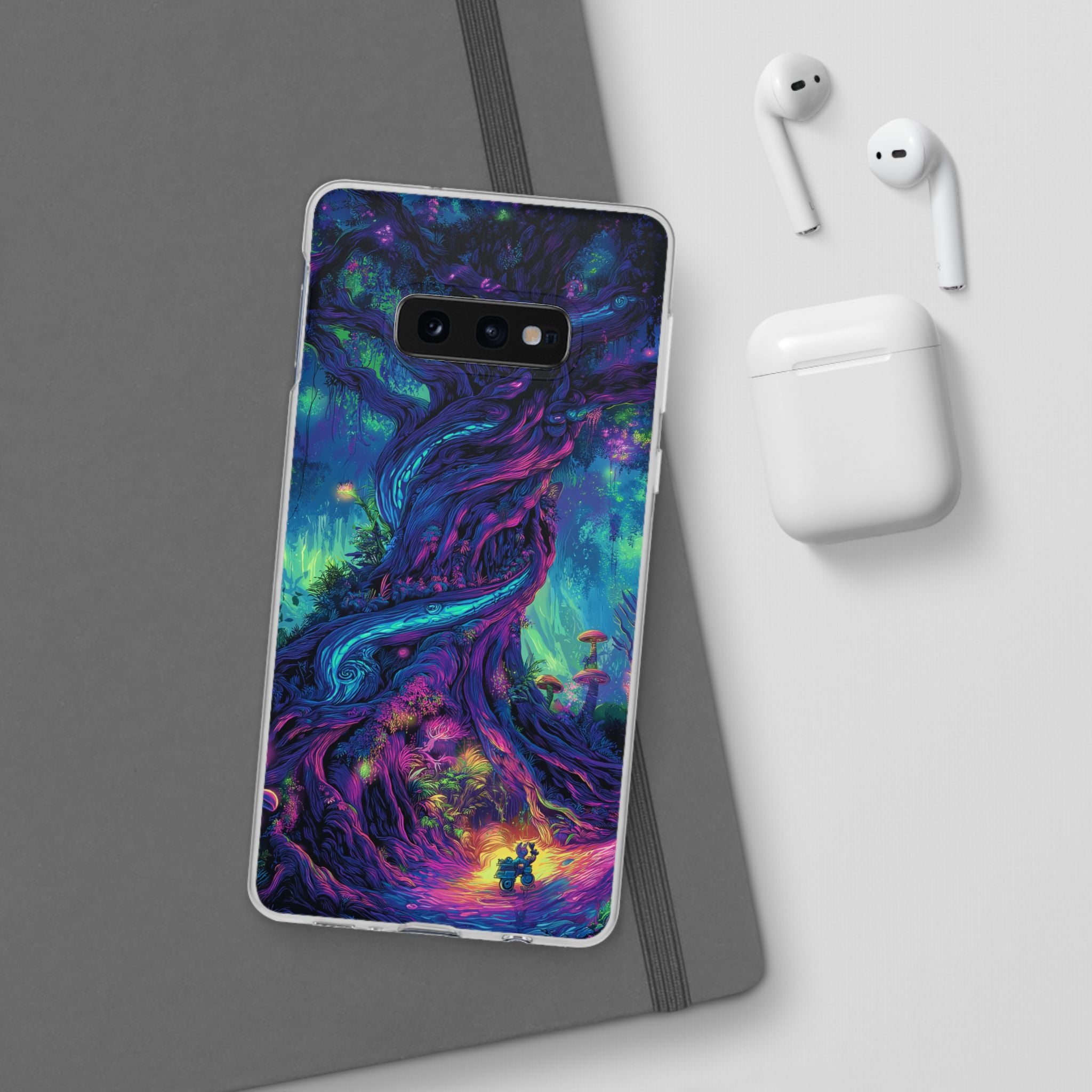 Psychedelic Tree Vibrant Fantasy Flexi Case - Enchanted Forest Design
