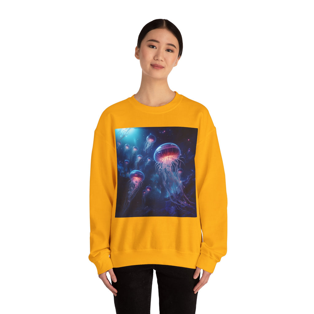 Jellyfish in Space Unisex Heavy Blend Crewneck Sweatshirt