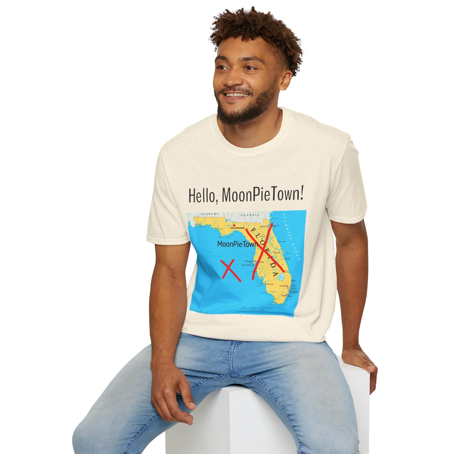 Hello MoonPieTown Unisex T-Shirt - Fun Florida Map Design