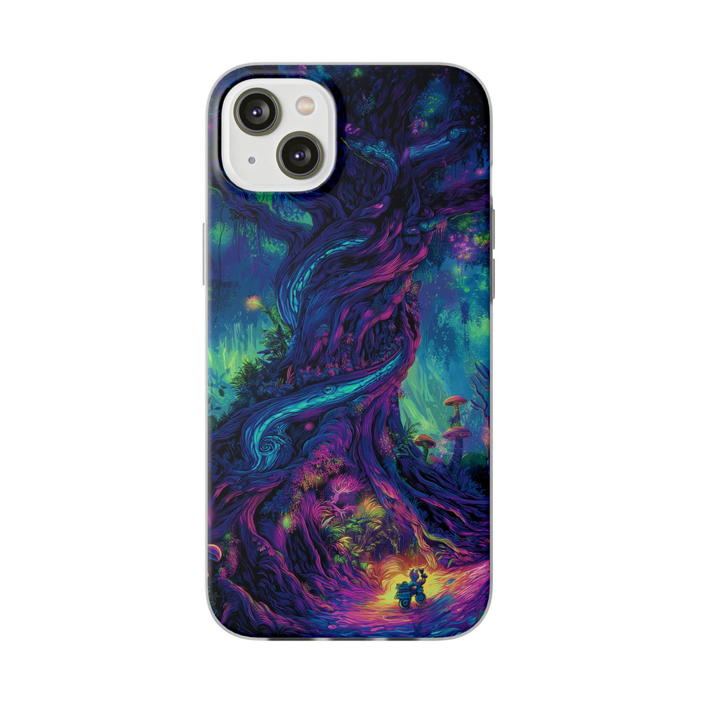 Psychedelic Tree Vibrant Fantasy Flexi Case - Enchanted Forest Design