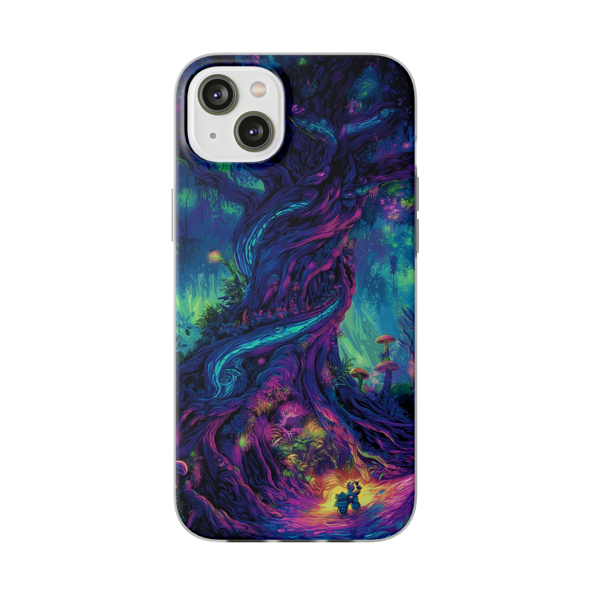 Psychedelic Tree Vibrant Fantasy Flexi Case - Enchanted Forest Design