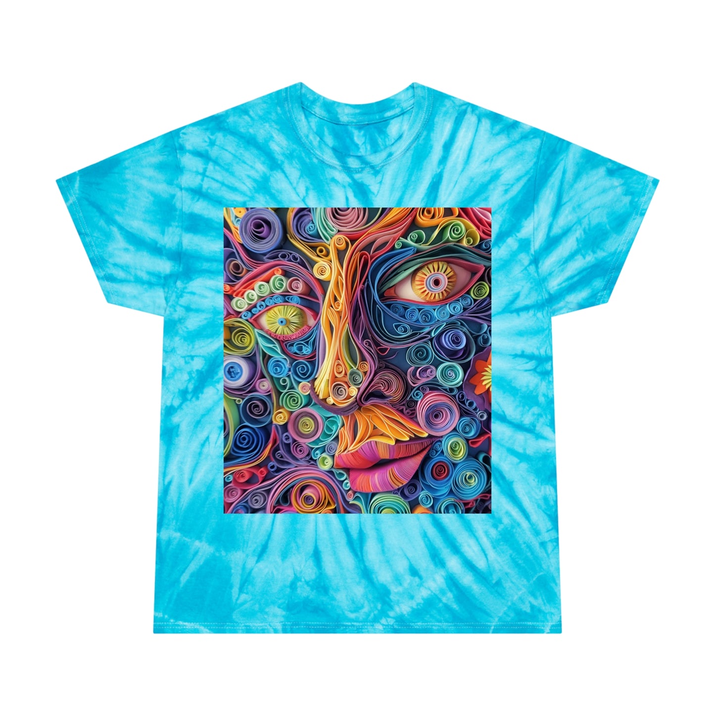 Paper Face Tie-Dye Tee, Cyclone