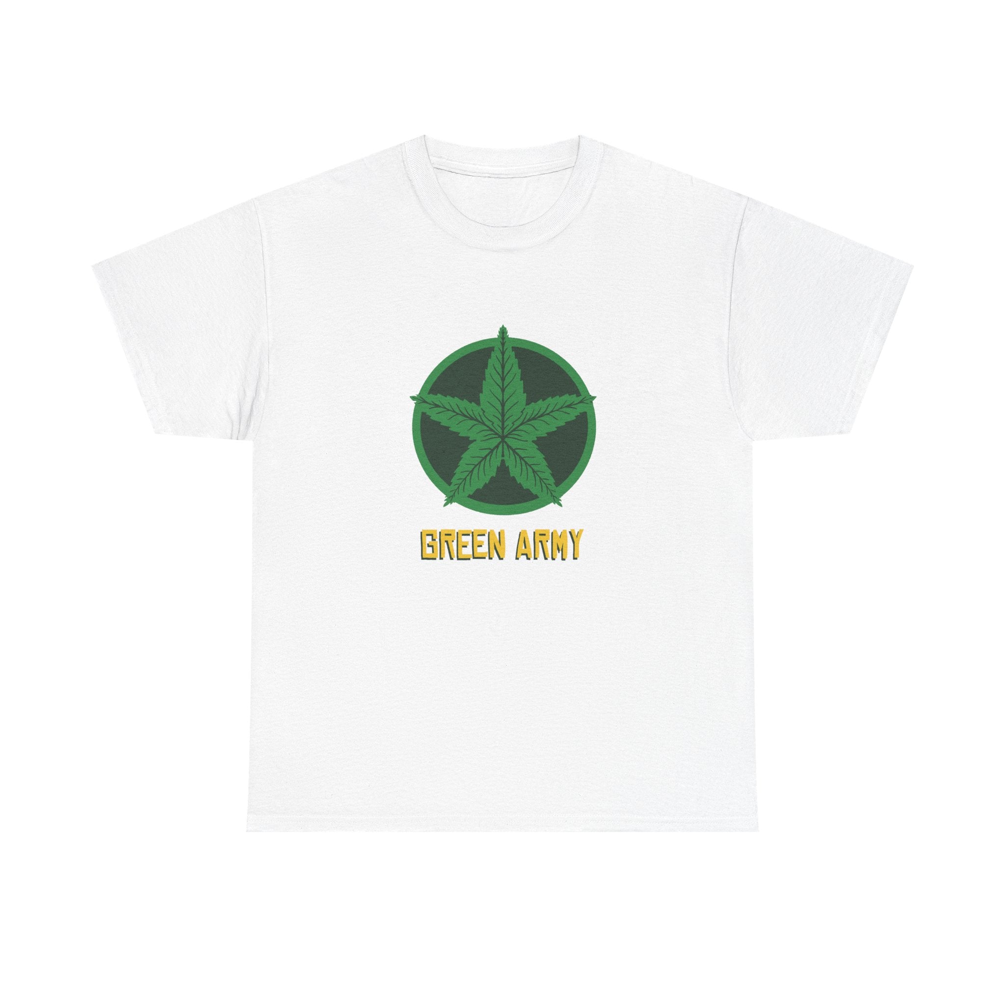Green Army Star Logo Unisex Heavy Cotton Tee