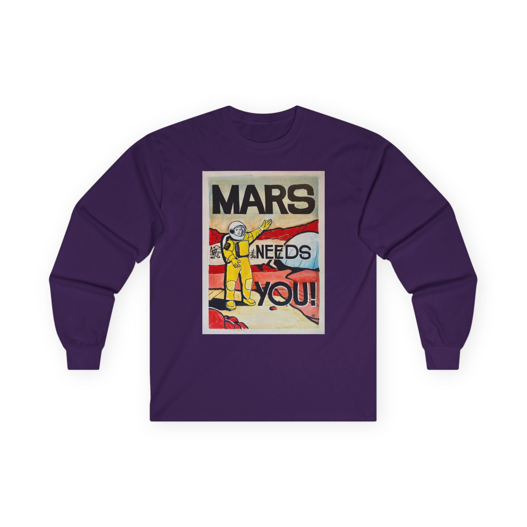 Mars Needs You Unisex Ultra Cotton Long Sleeve Tee