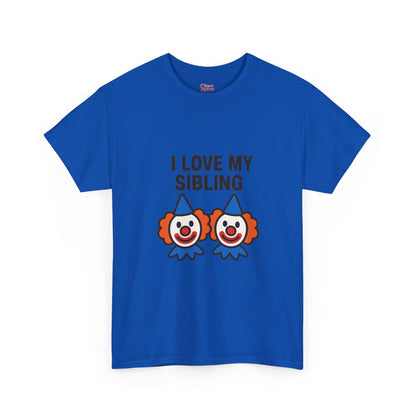 Funny Clown Sibling Love Unisex Cotton Tee