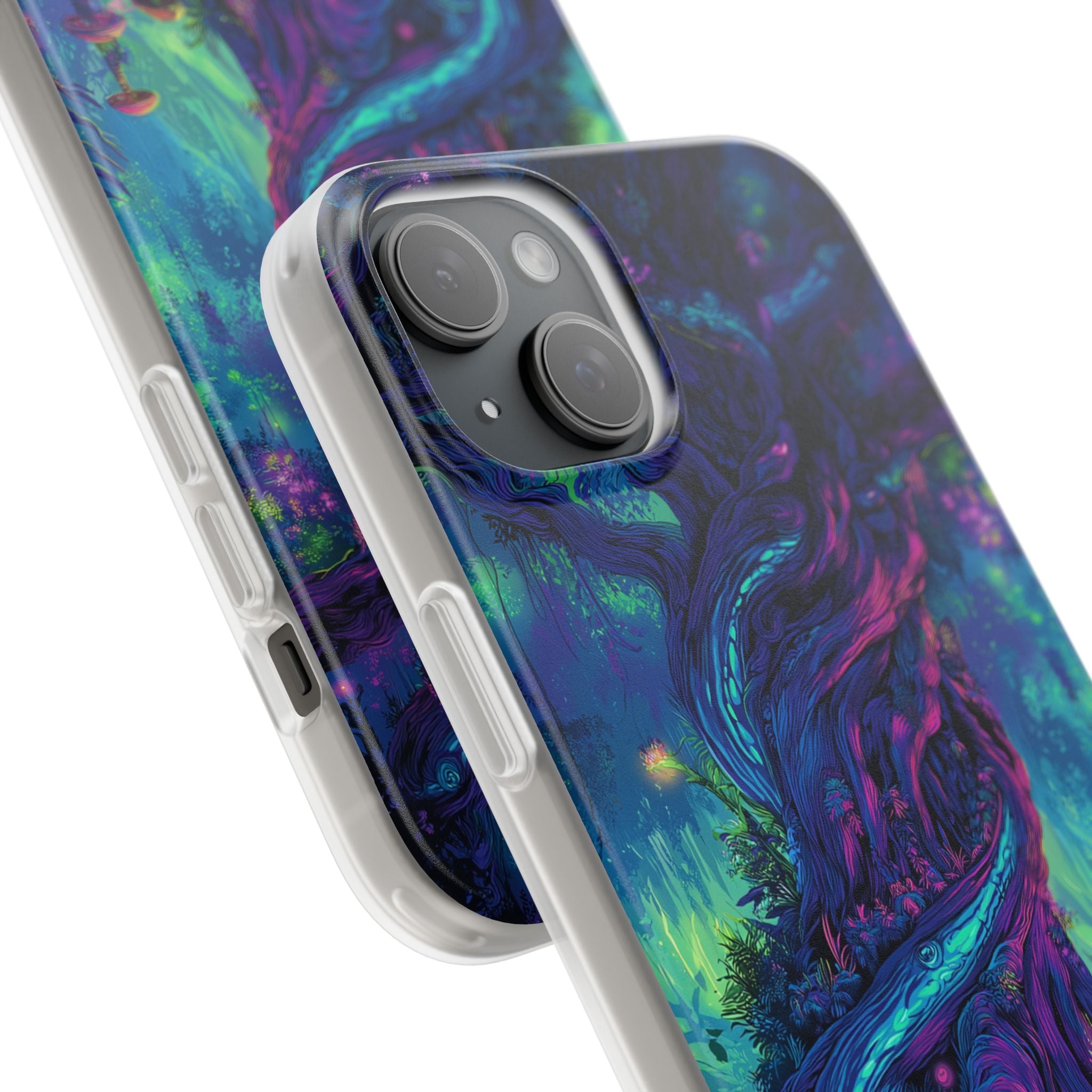 Psychedelic Tree Vibrant Fantasy Flexi Case - Enchanted Forest Design