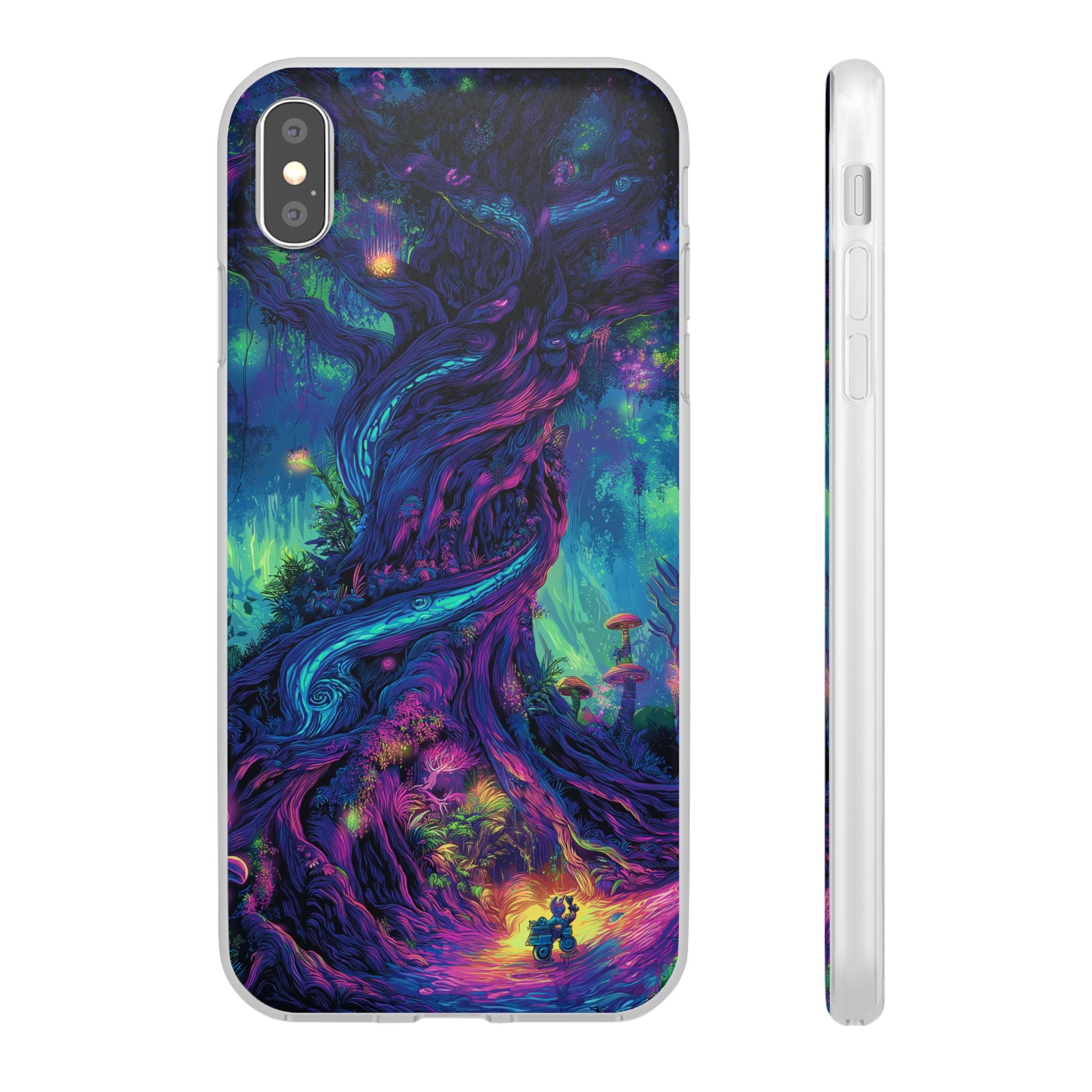 Psychedelic Tree Vibrant Fantasy Flexi Case - Enchanted Forest Design