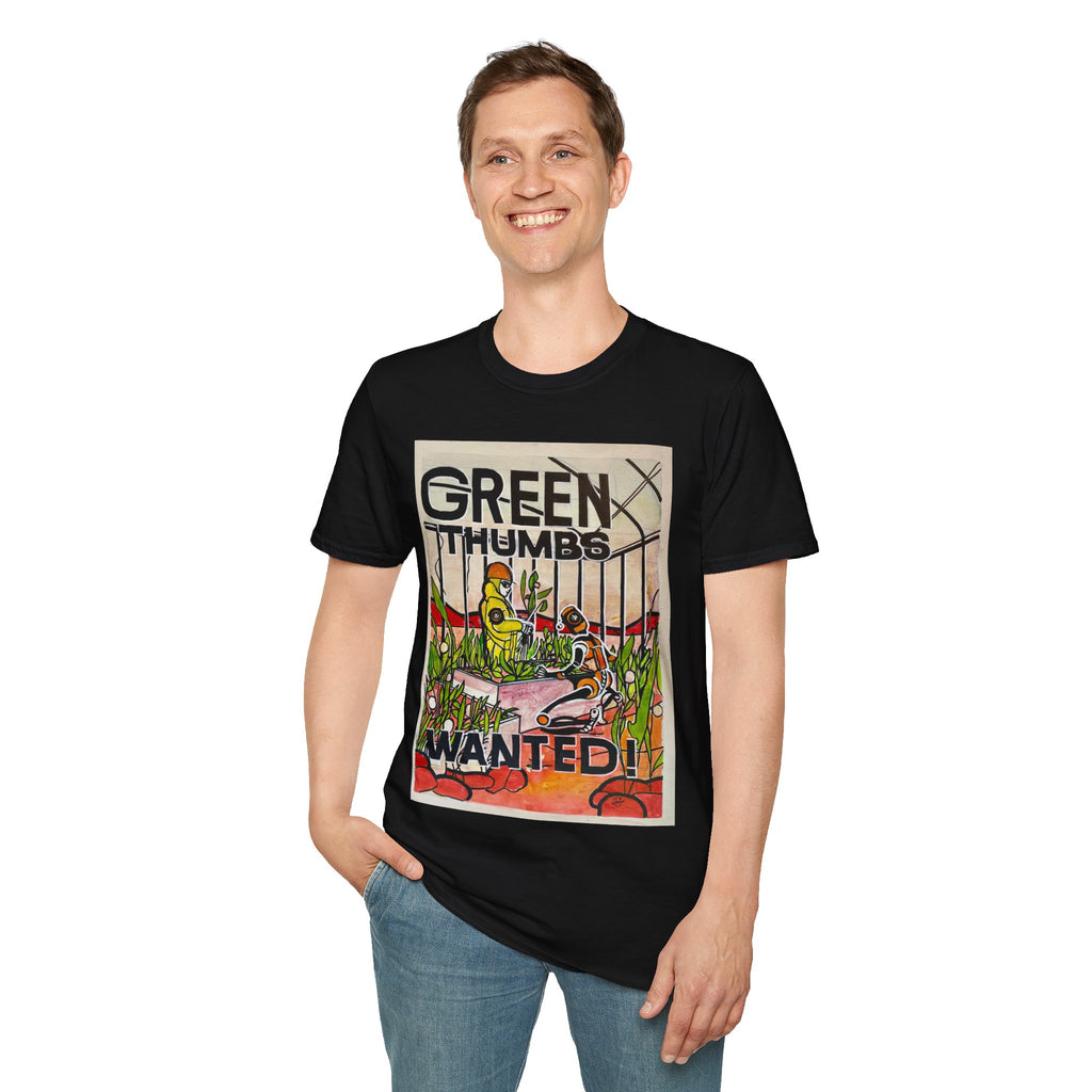 Martian Green Thumbs Unisex Softstyle T-Shirt
