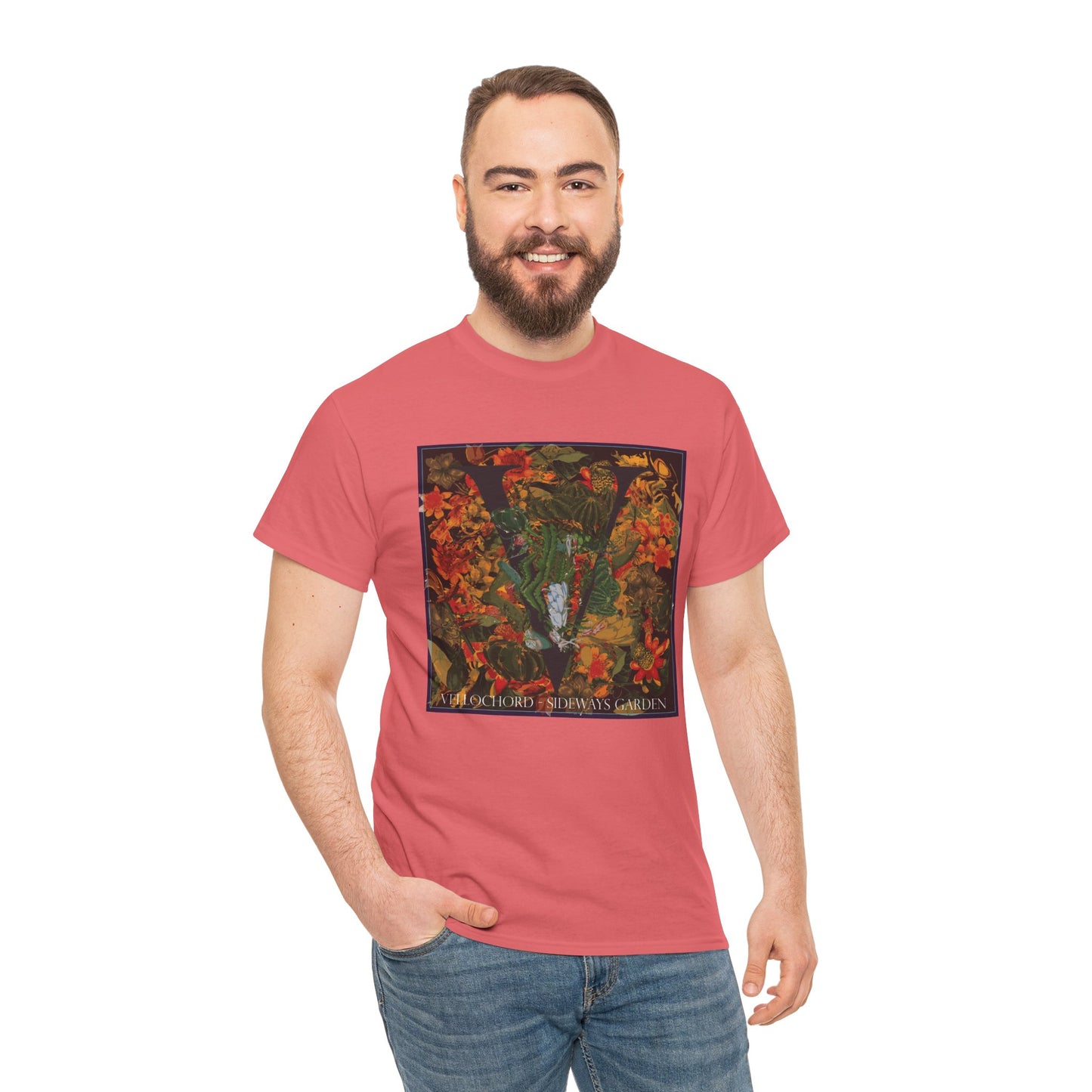 Official Vellochord Sideways Garden Unisex Heavy Cotton Tee