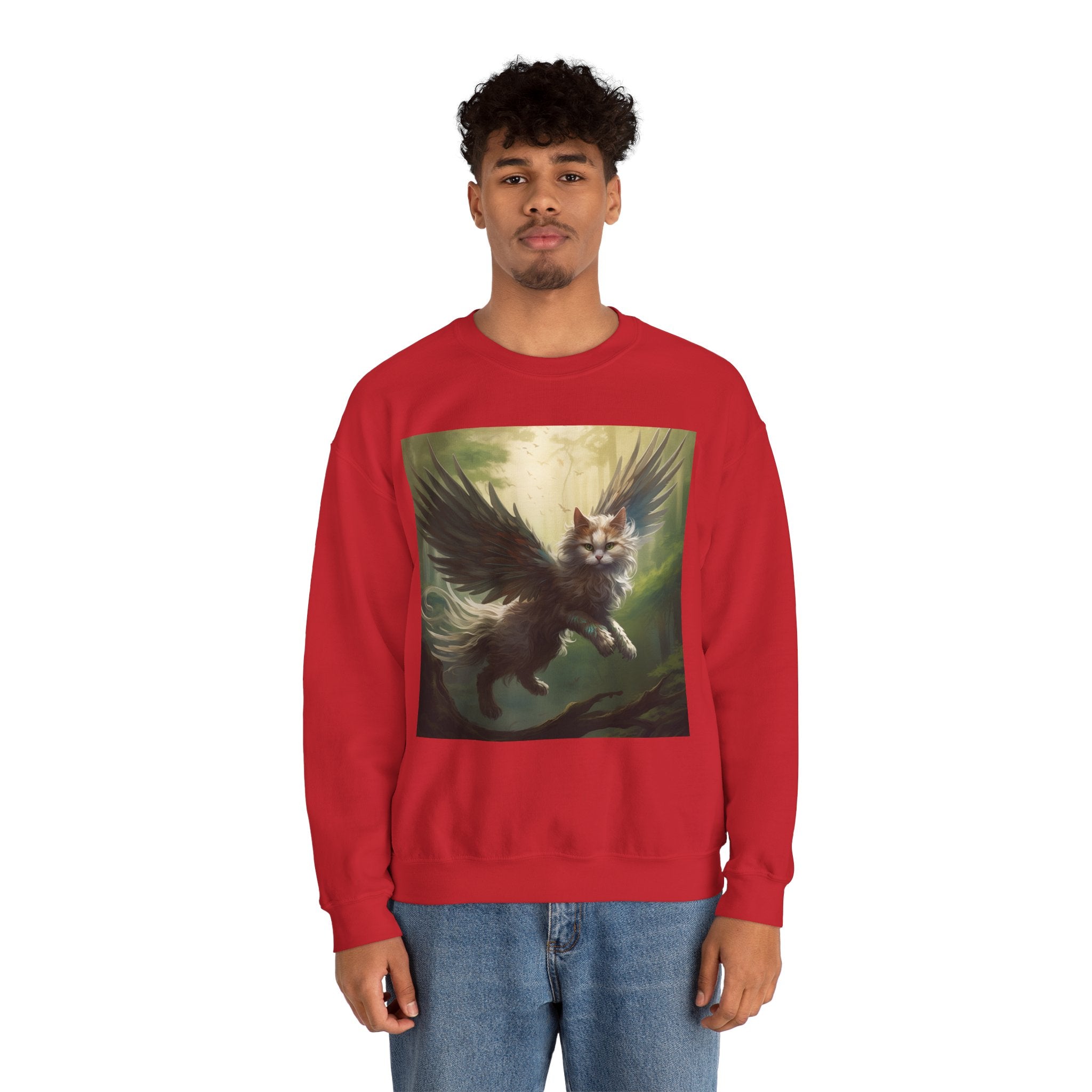 Fantasy Cat Unisex Heavy Blend Crewneck Sweatshirt