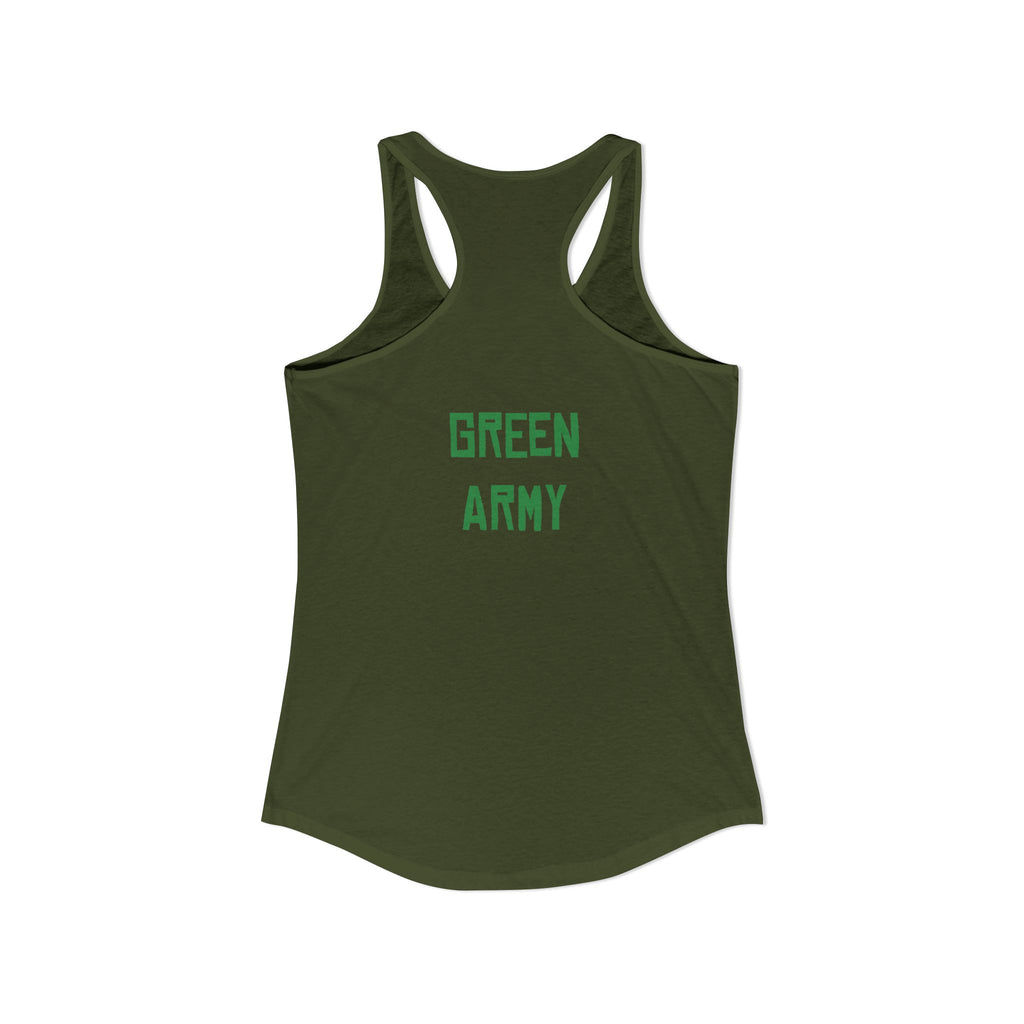 Green Army Star Leaf Women's Ideal Racerback Tank