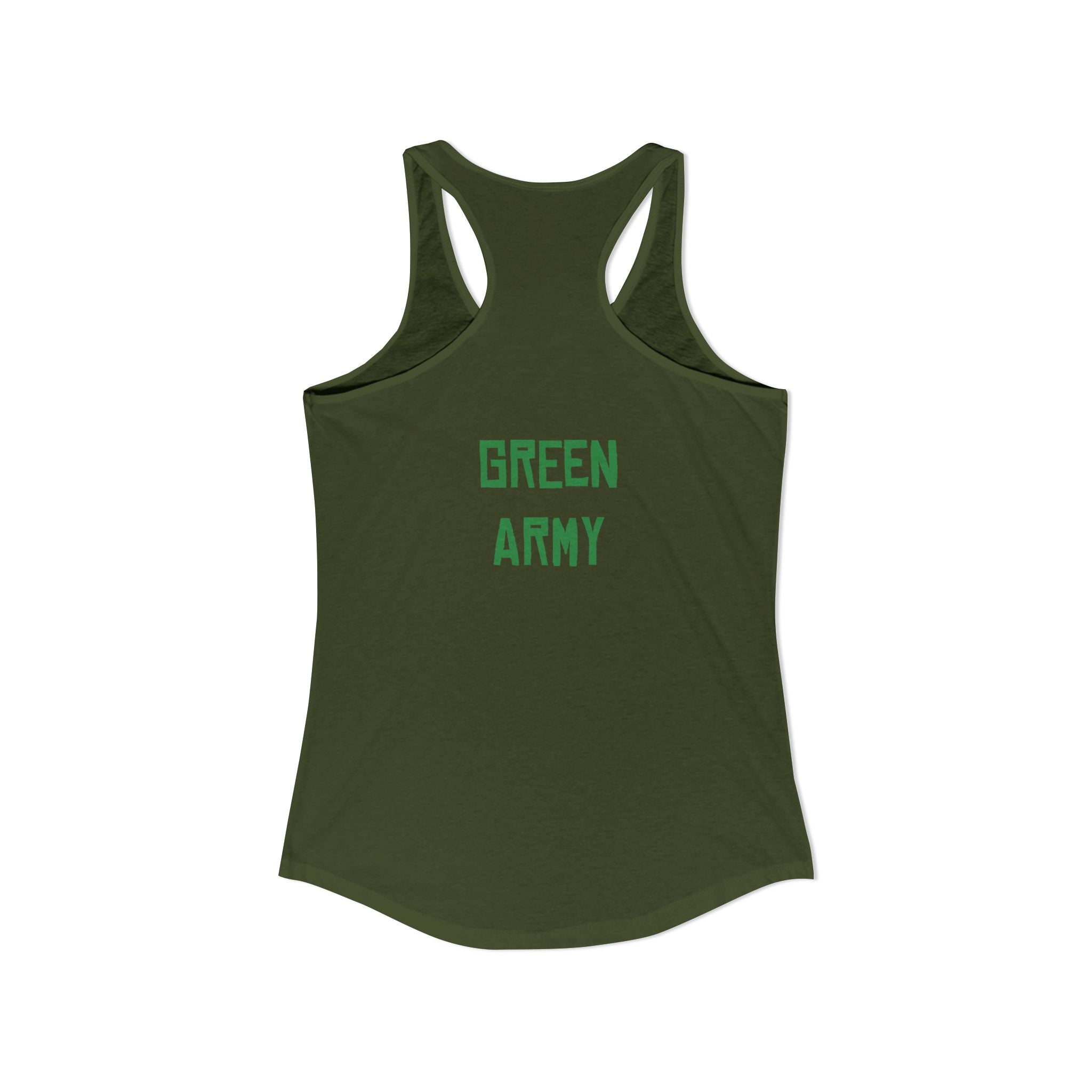 Green Army Star Leaf Women's Ideal Racerback Tank