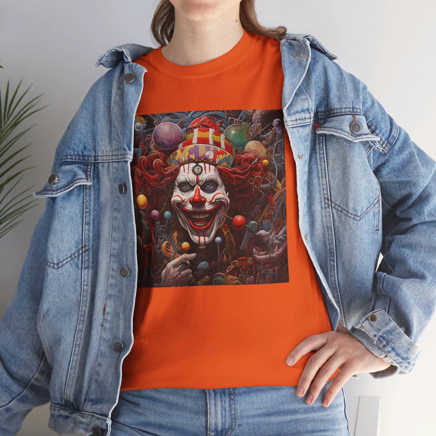 Clown Mutiny Face Unisex Heavy Cotton Tee