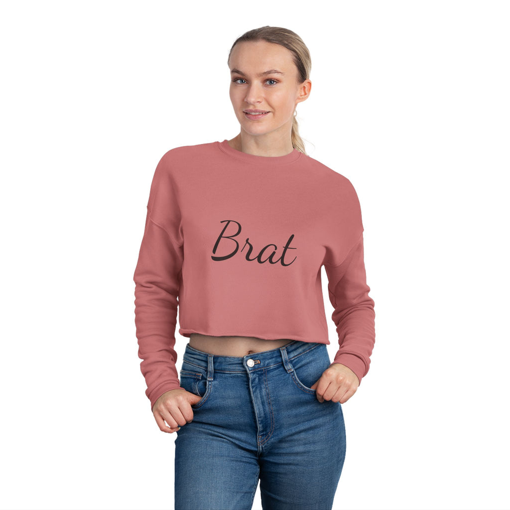 Brat Cropped Sweatshirt for Women - Trendy Casual Style