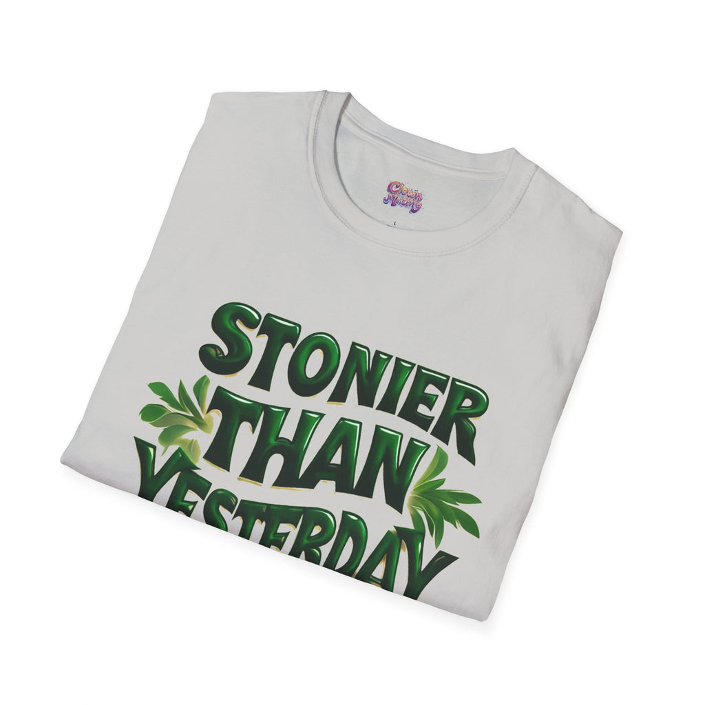 Stoner Vibes Unisex Softstyle T-Shirt - 'Stoner Than Yesterday' Graphic Tee