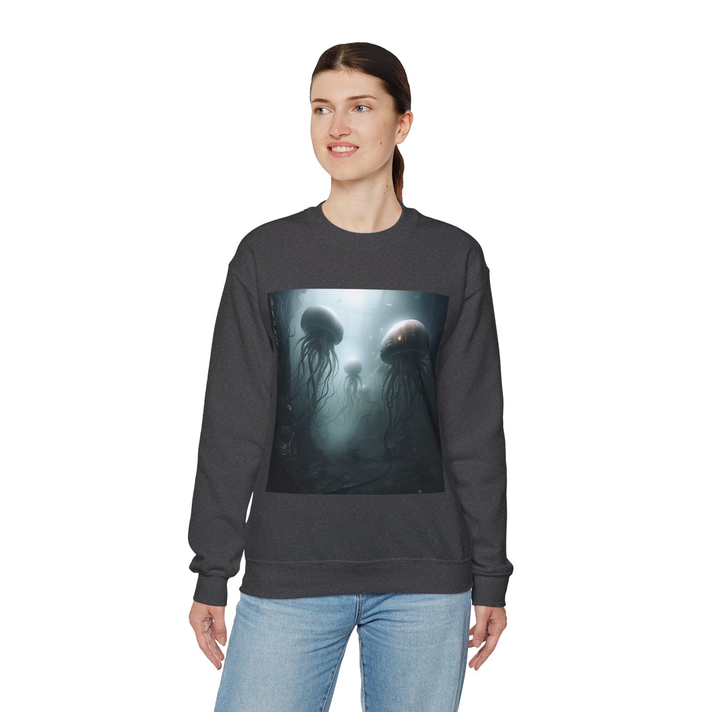 Alien Jellyfish Unisex Heavy Blend Crewneck Sweatshirt