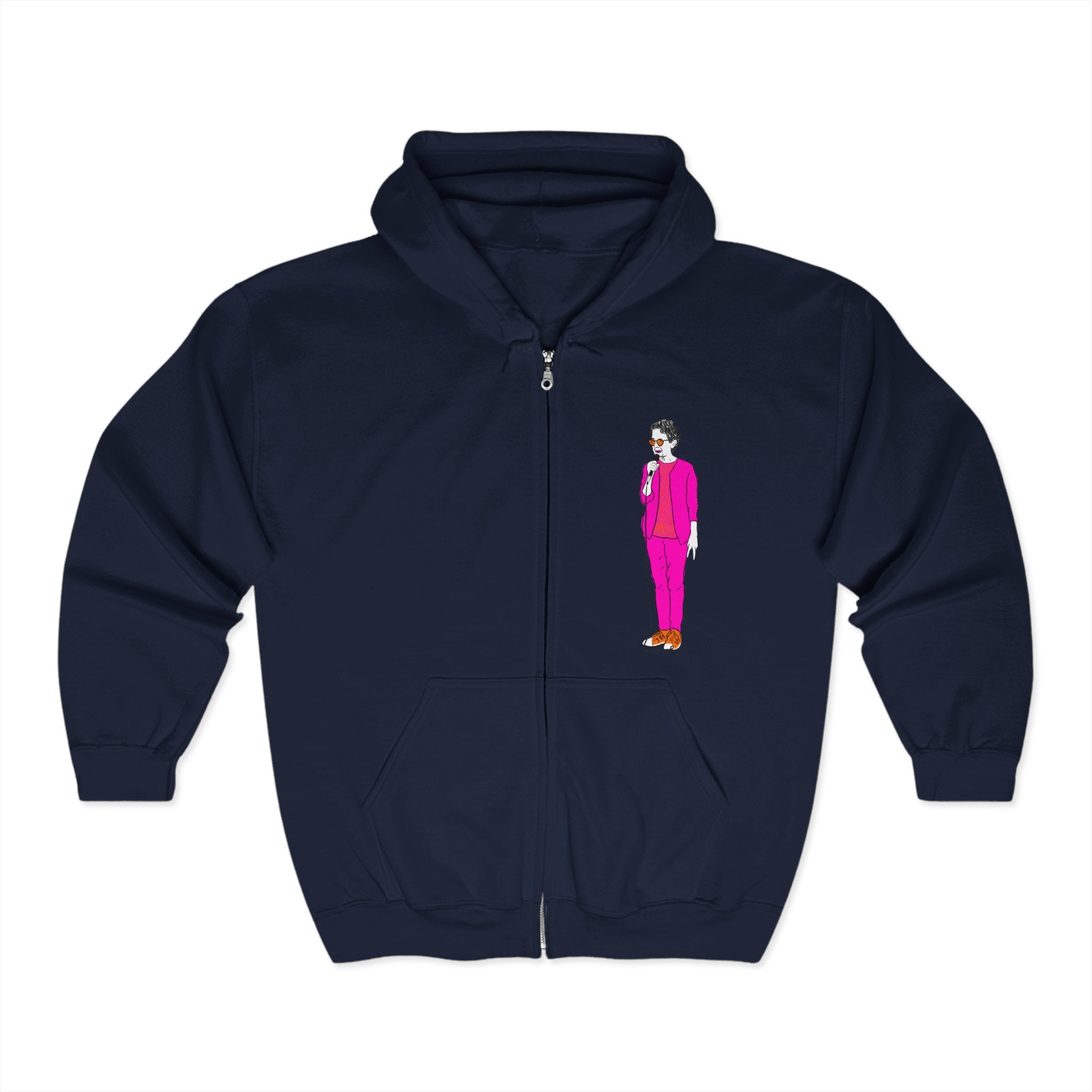 Draw & Gaffaw Loren K Little Old Lesbian Edition Unisex Heavy Blend Full Zip Hooded Sweatshirt