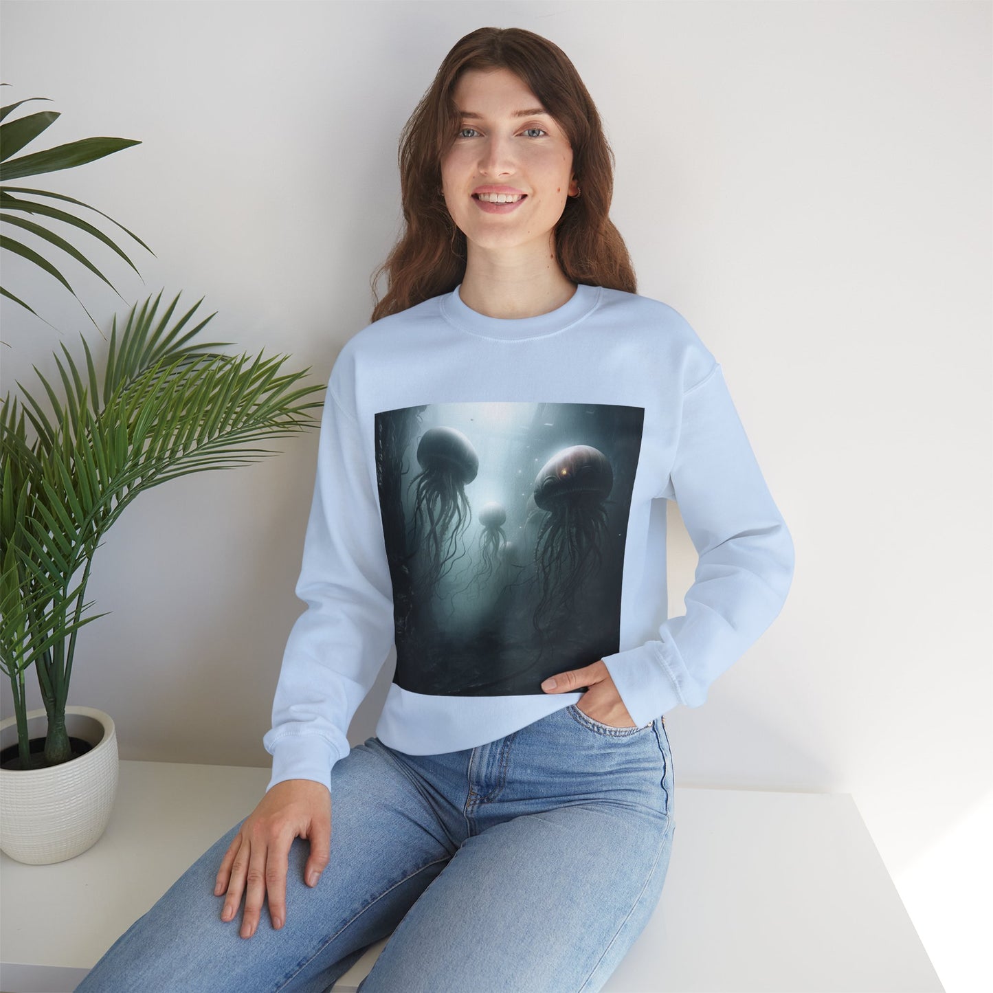 Alien Jellyfish Unisex Heavy Blend Crewneck Sweatshirt