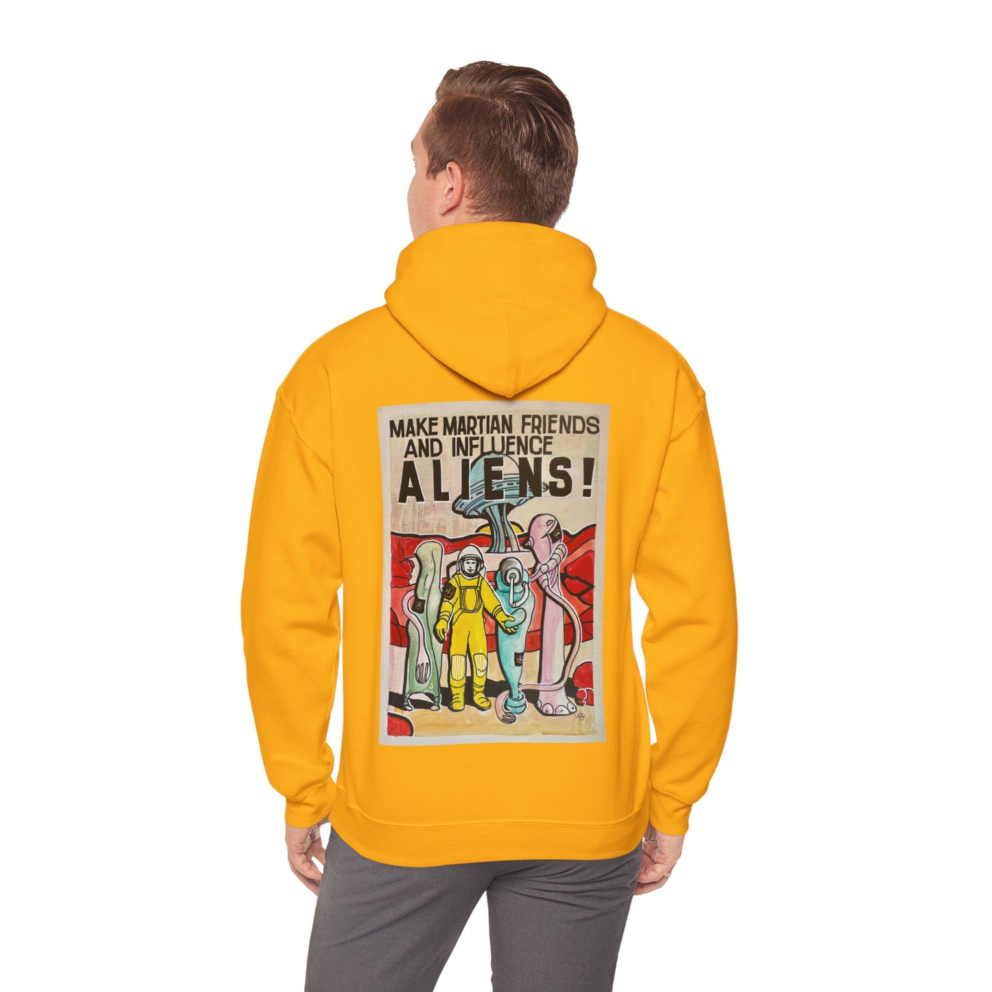 Mars Aliens Unisex Heavy Blend Hooded Sweatshirt