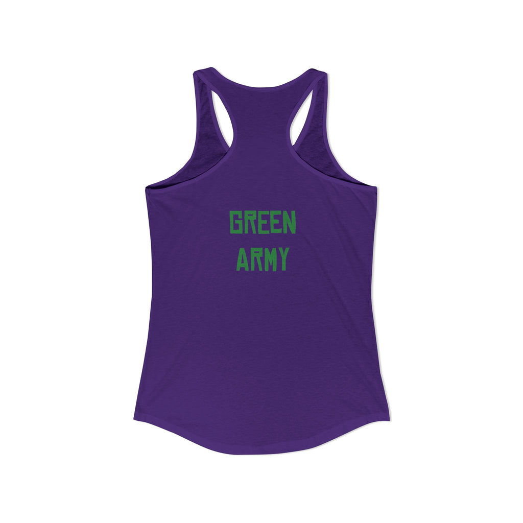 Green Army Star Leaf Women's Ideal Racerback Tank