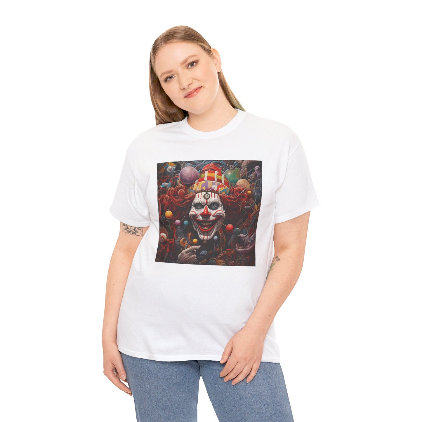 Clown Mutiny Face Unisex Heavy Cotton Tee