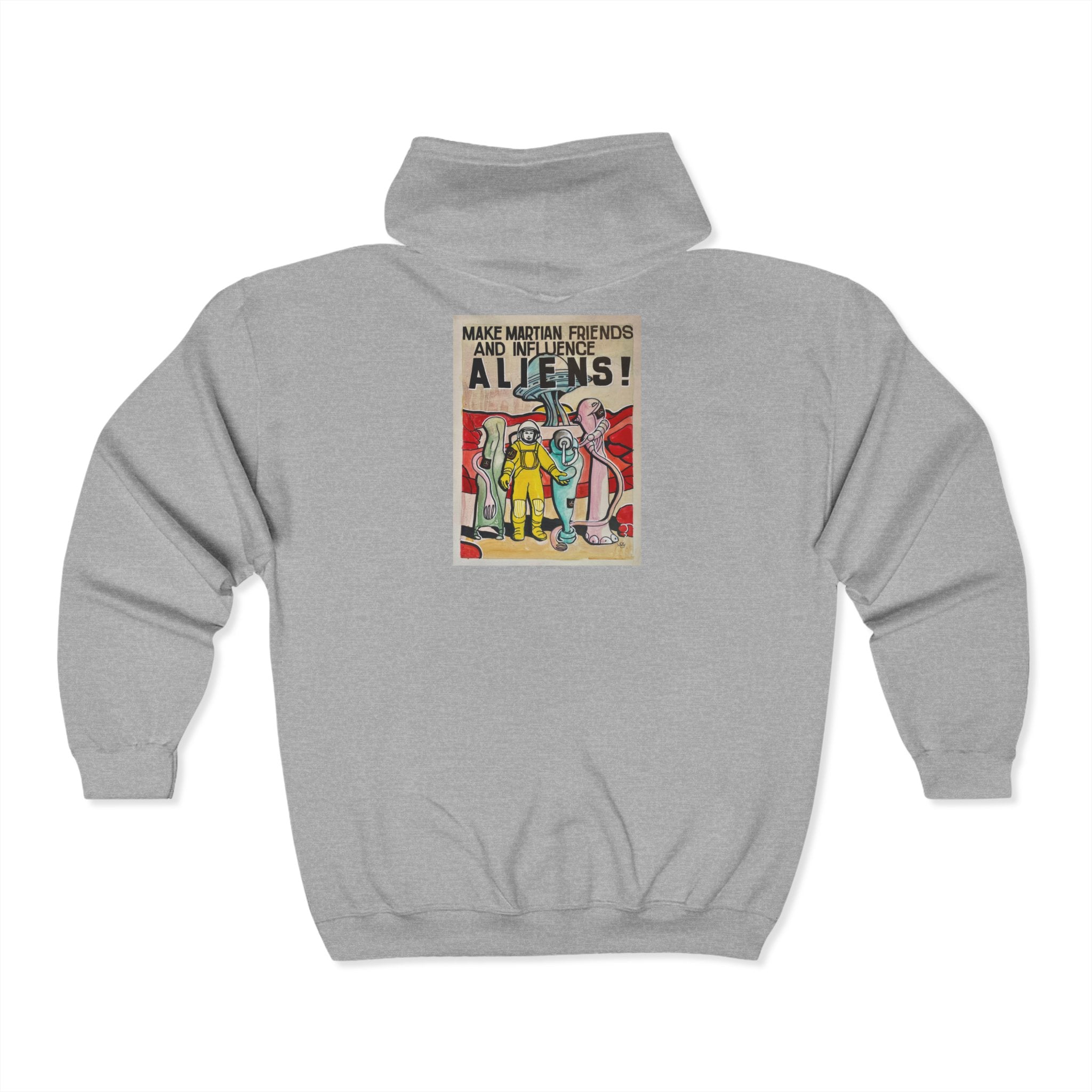 Mars Aliens Unisex Heavy Blend Full Zip Hooded Sweatshirt