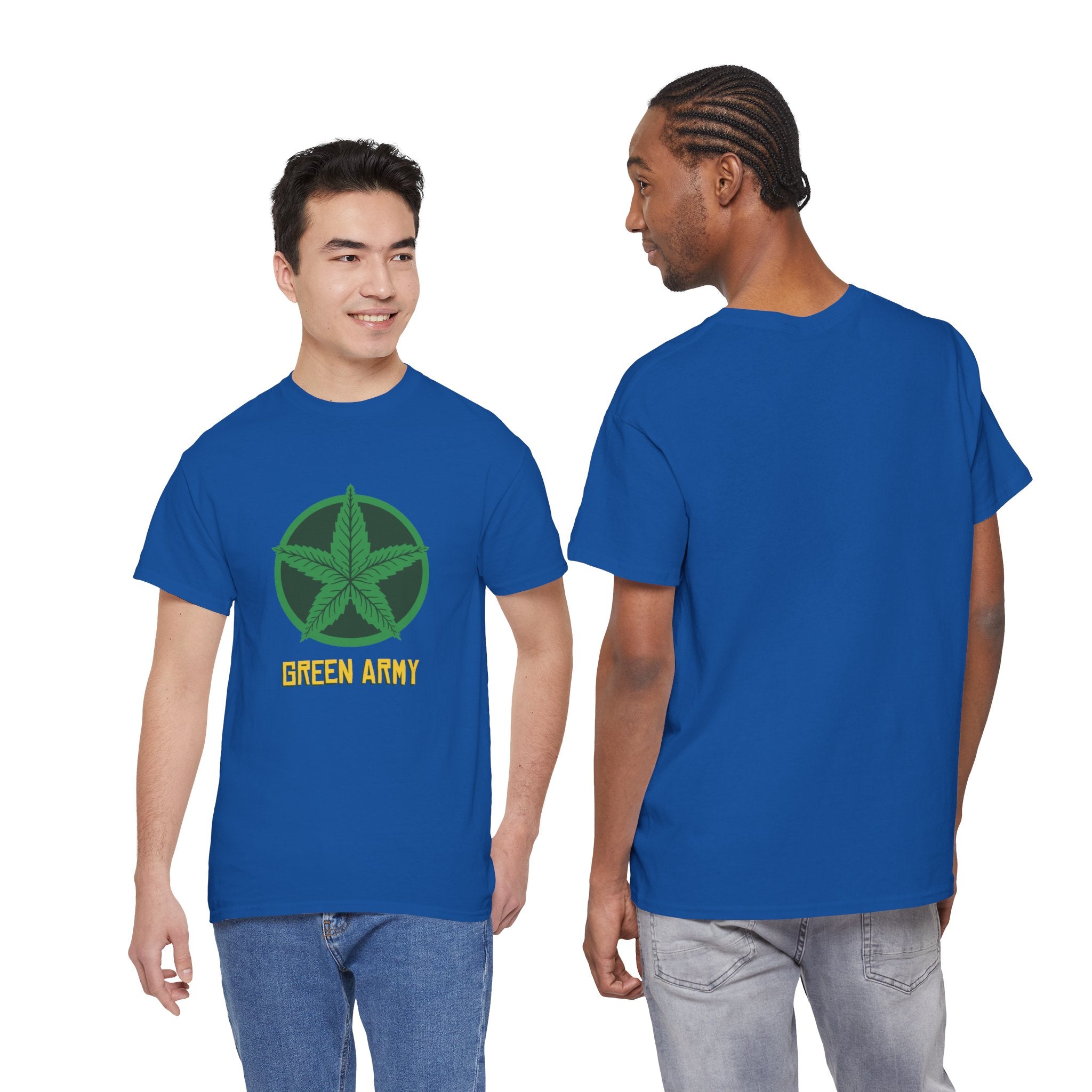 Green Army Star Logo Unisex Heavy Cotton Tee