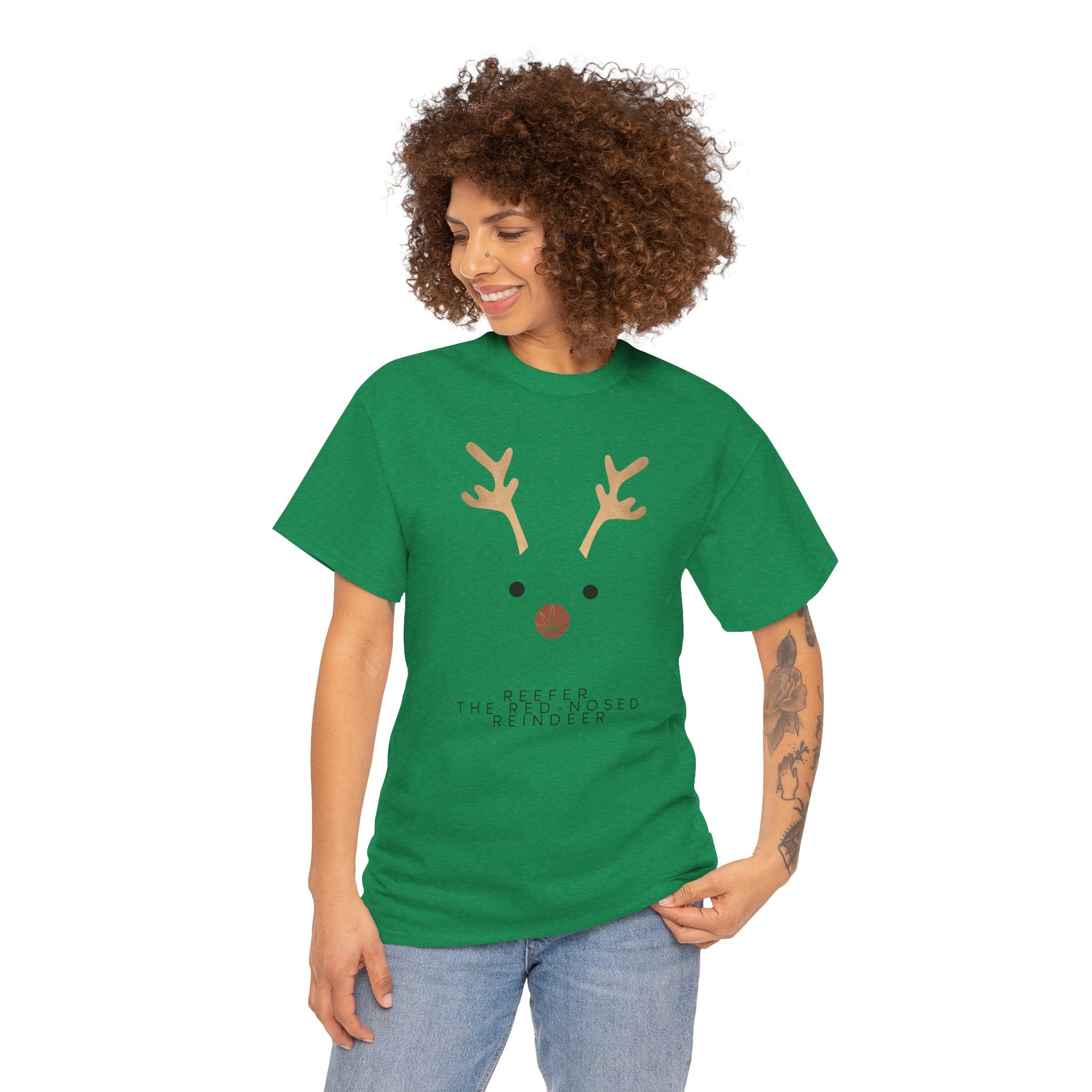 Reindeer Unisex Heavy Cotton Tee