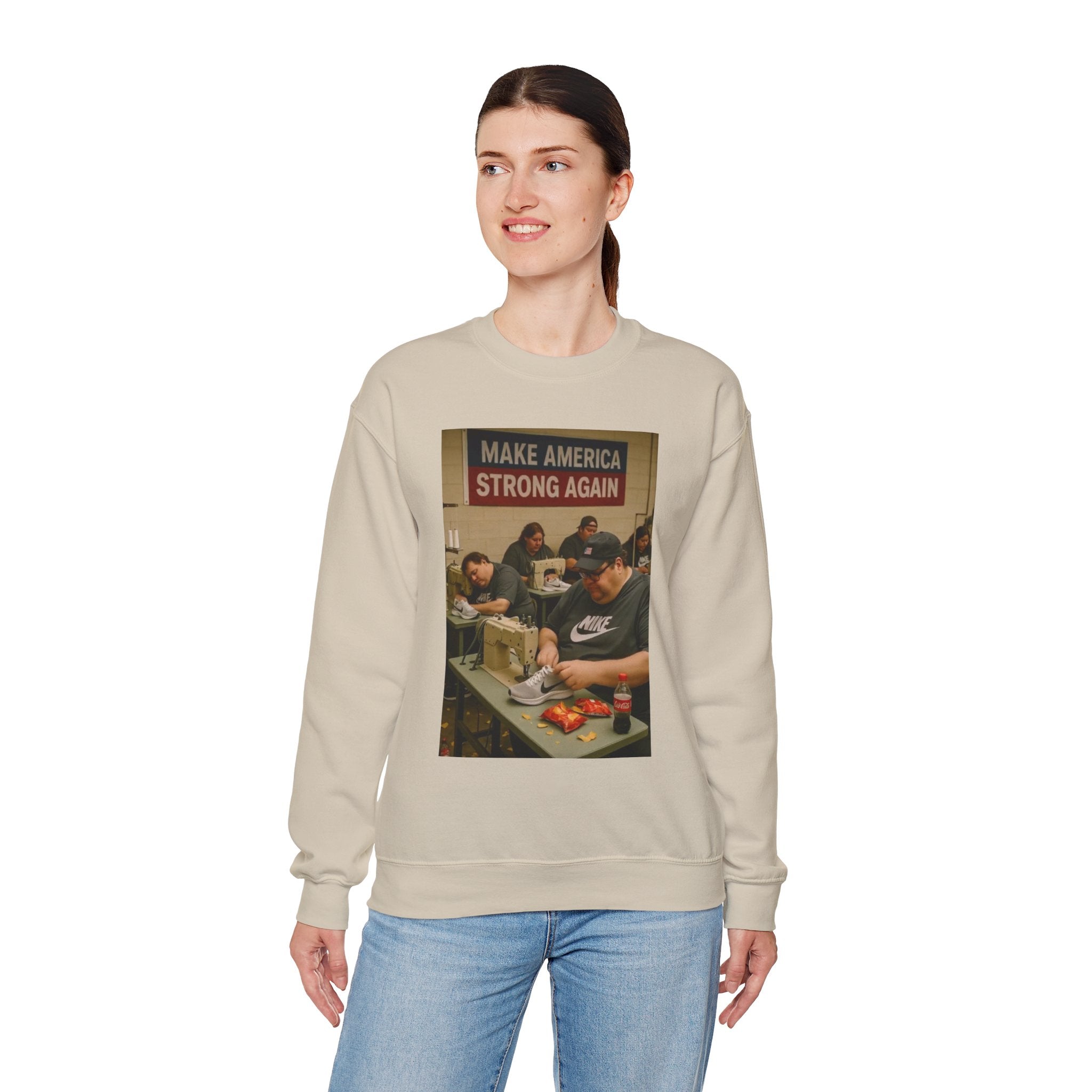 Unisex Heavy Blend Crewneck Sweatshirt - Make America Strong Again