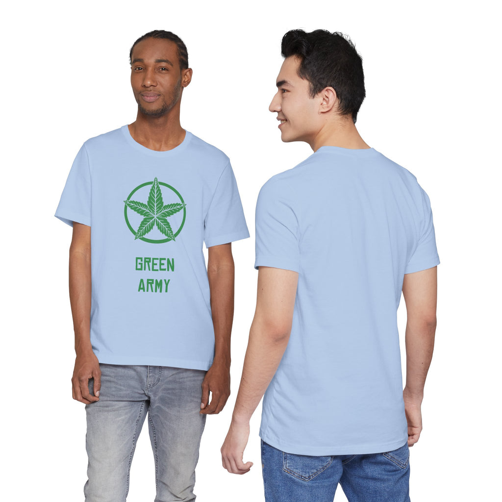 Green Army Star Unisex Jersey Short Sleeve Tee
