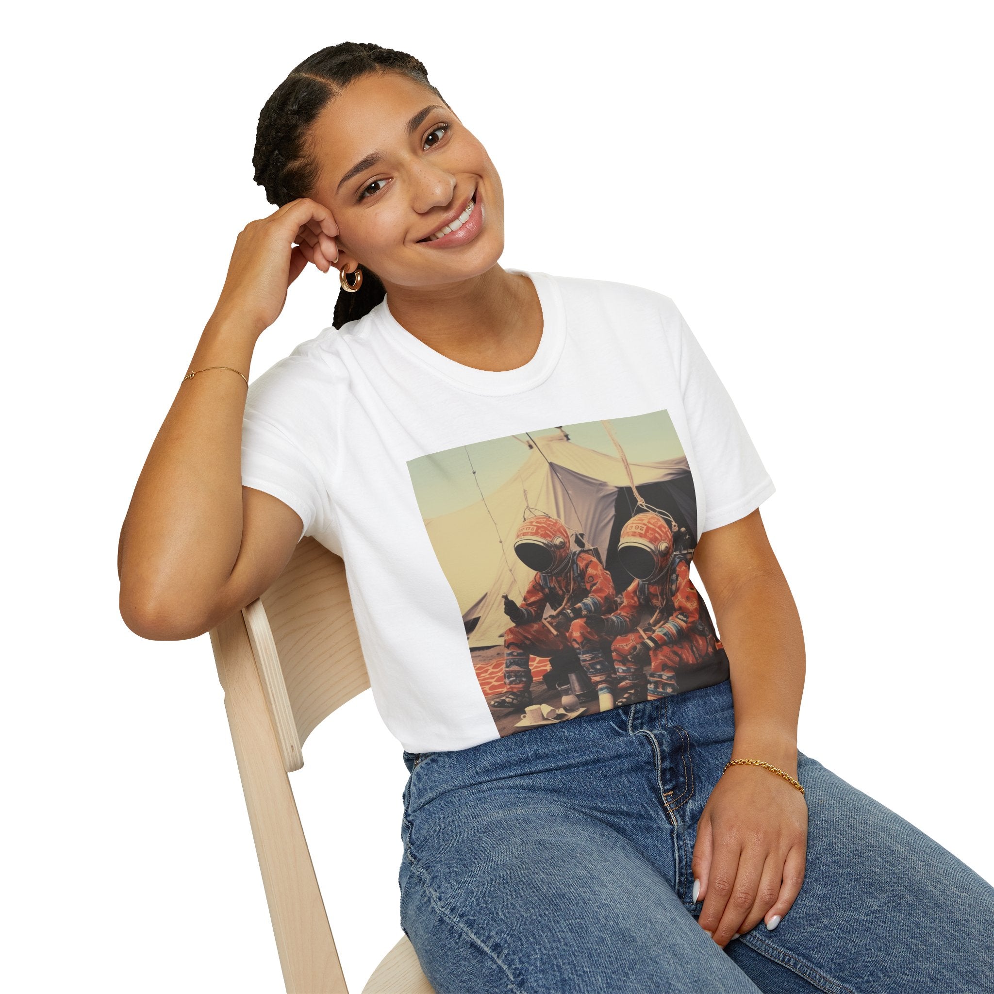 Martian African Print Unisex Softstyle T-Shirt
