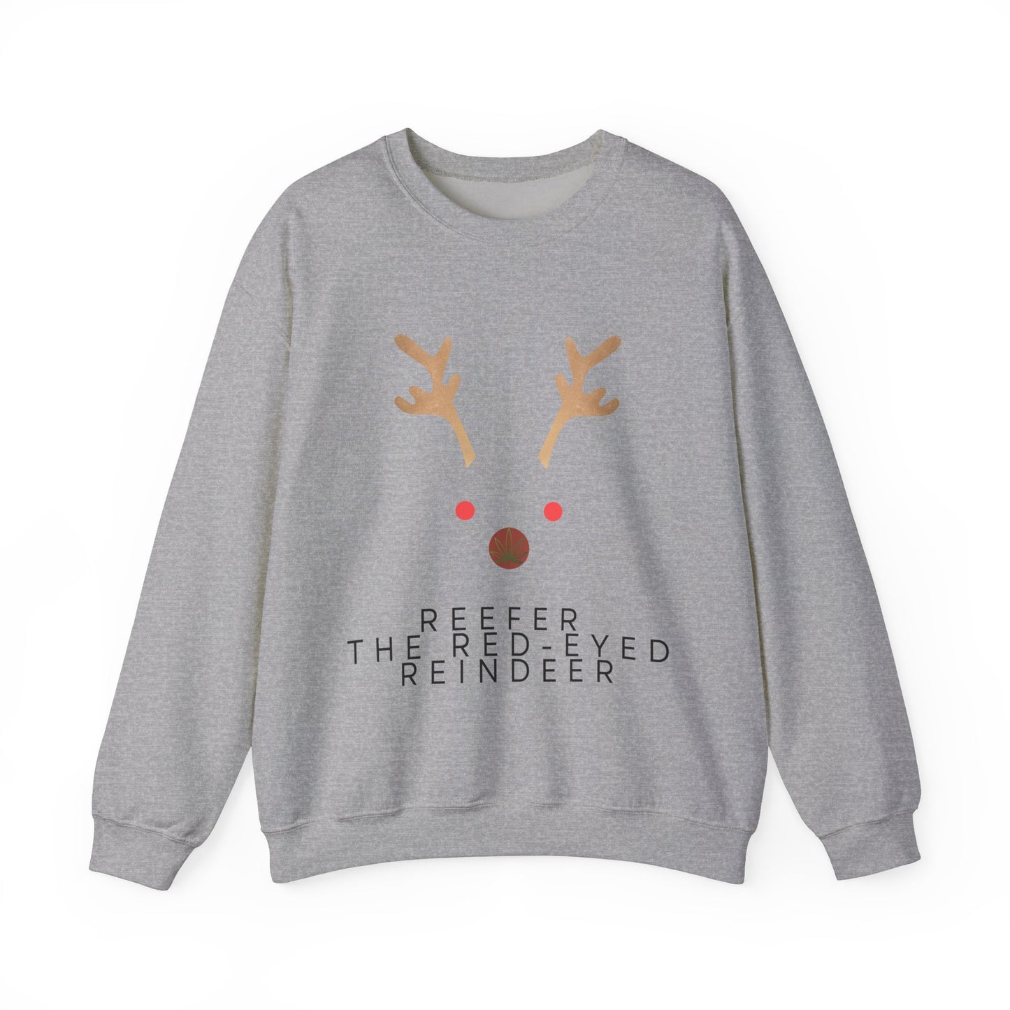 Red Eyed Reindeer Unisex Heavy Blend Crewneck Sweatshirt