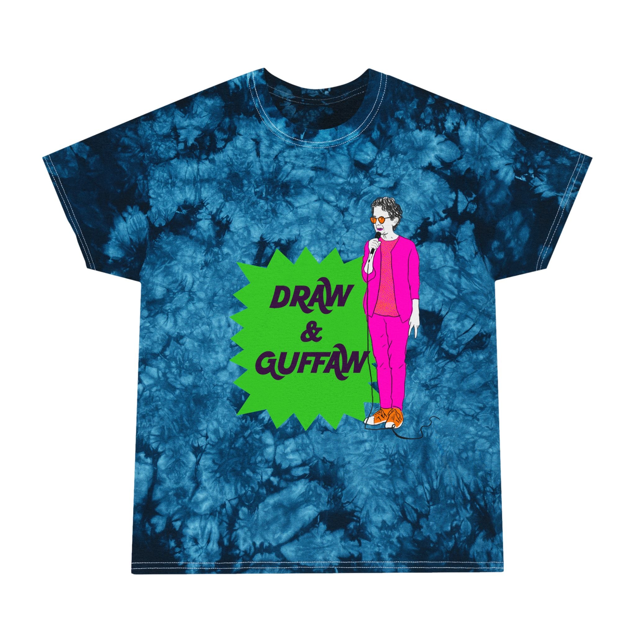 Draw and Guffaw Tie-Dye Tee, Crystal