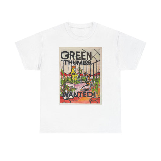 Martian Green Thumbs Unisex Heavy Cotton Tee