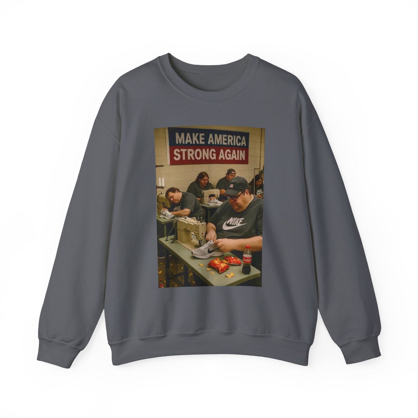 Unisex Heavy Blend Crewneck Sweatshirt - Make America Strong Again