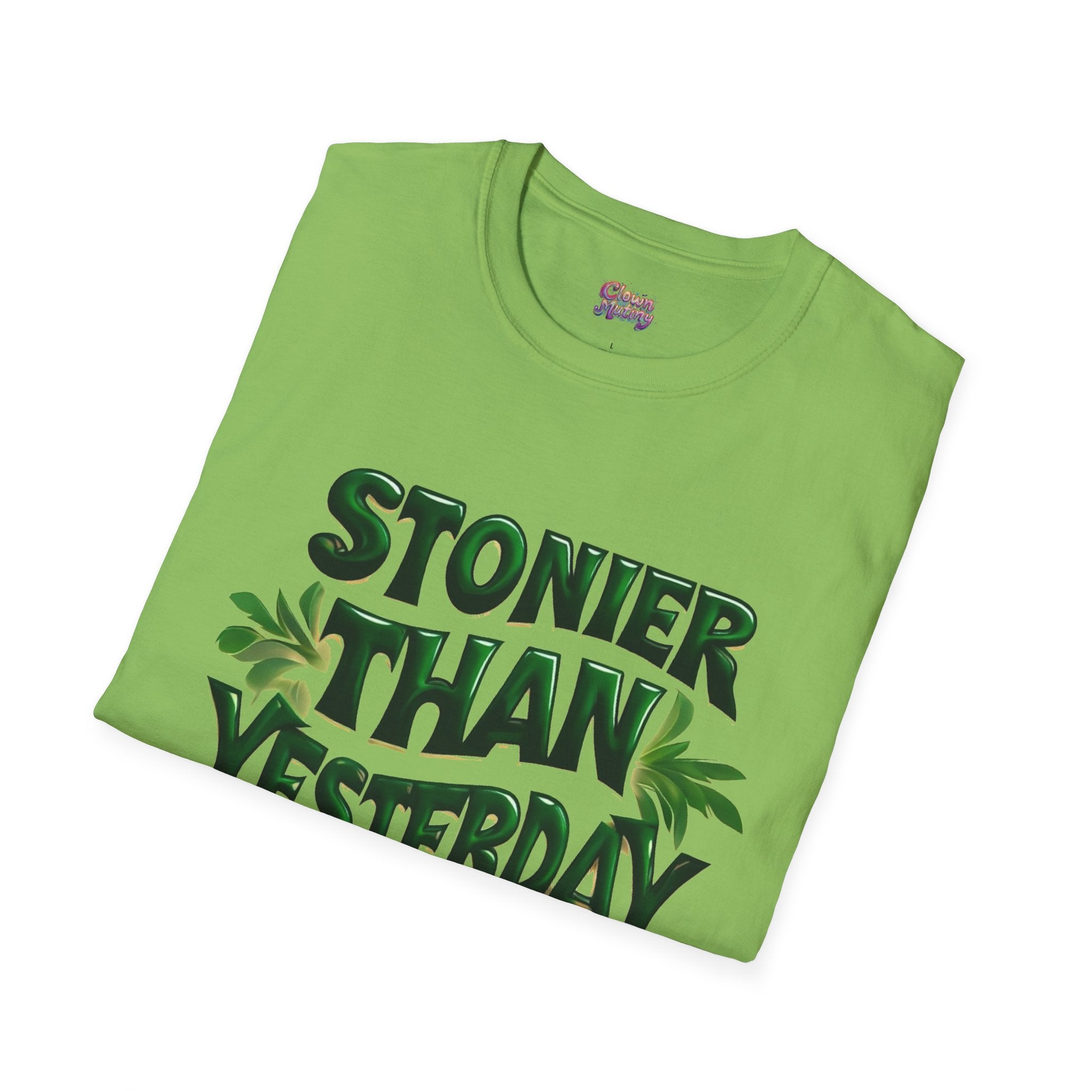 Stoner Vibes Unisex Softstyle T-Shirt - 'Stoner Than Yesterday' Graphic Tee