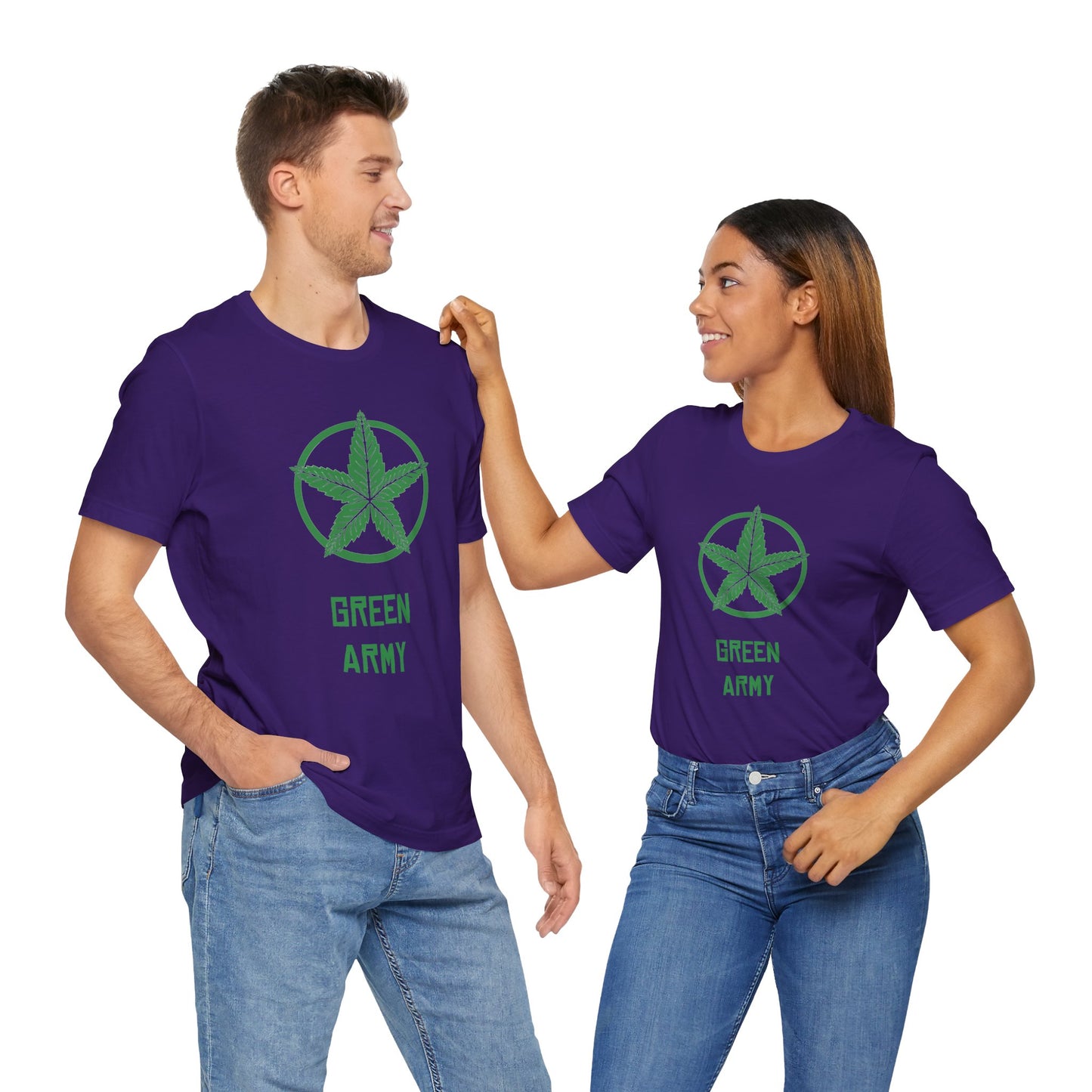 Green Army Star Unisex Jersey Short Sleeve Tee