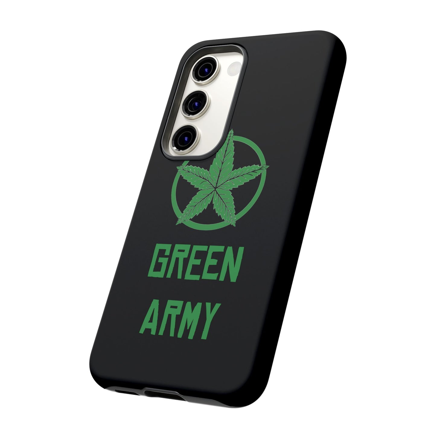 Black Full Green Army Star Leaf Tough Cases