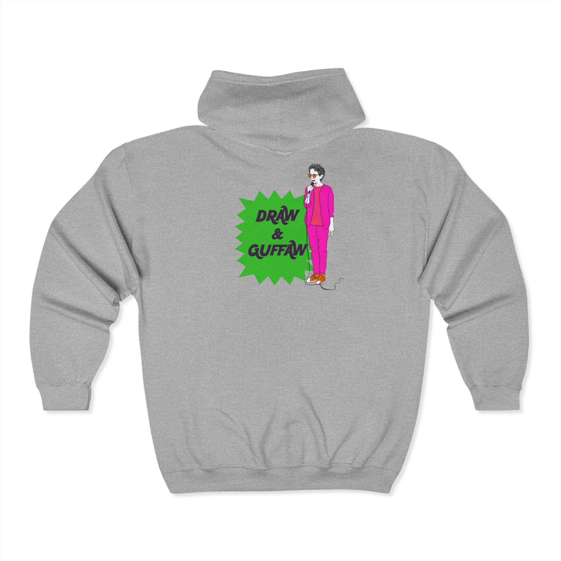 Draw & Gaffaw Loren K Little Old Lesbian Edition Unisex Heavy Blend Full Zip Hooded Sweatshirt