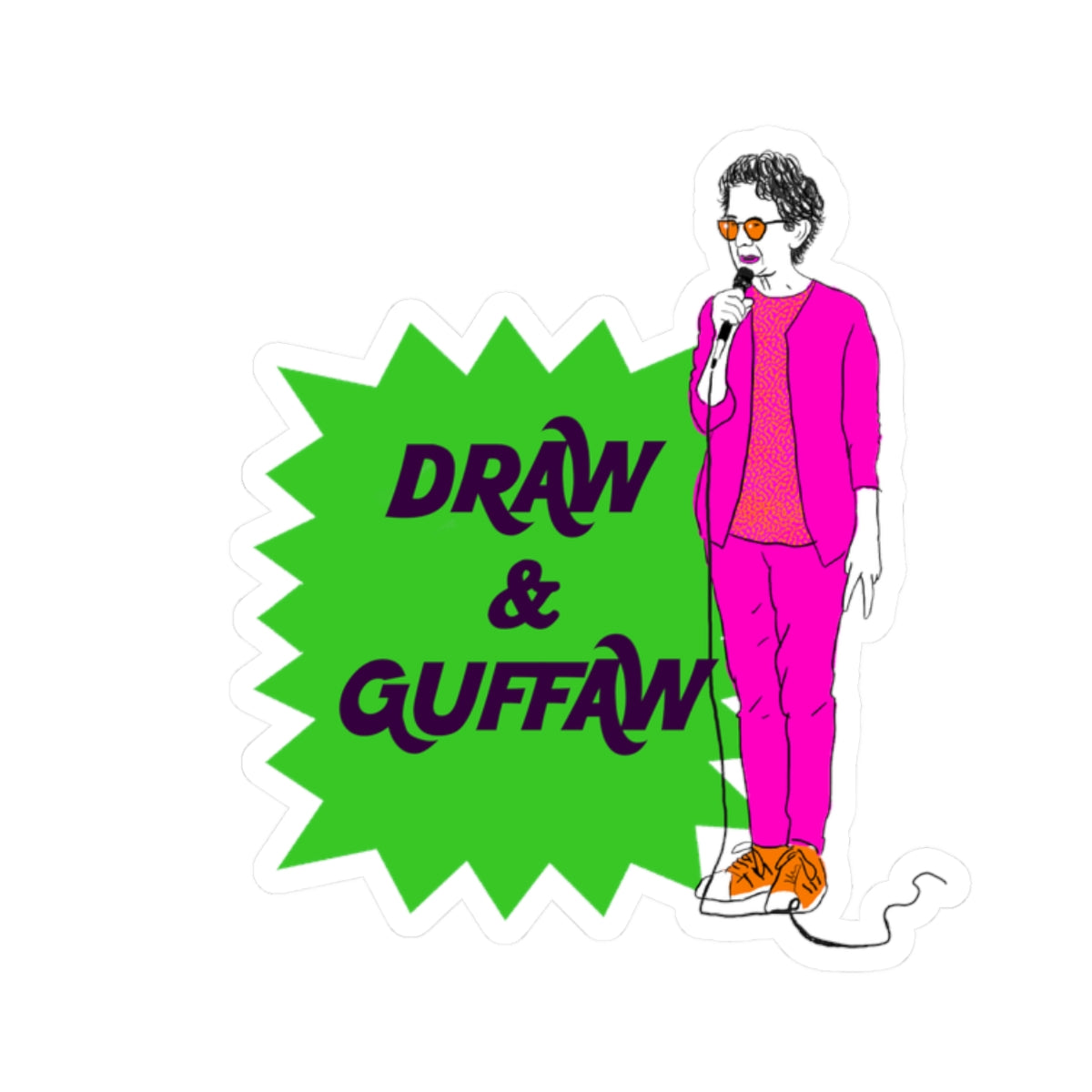 Draw and Guffaw Kiss-Cut Stickers