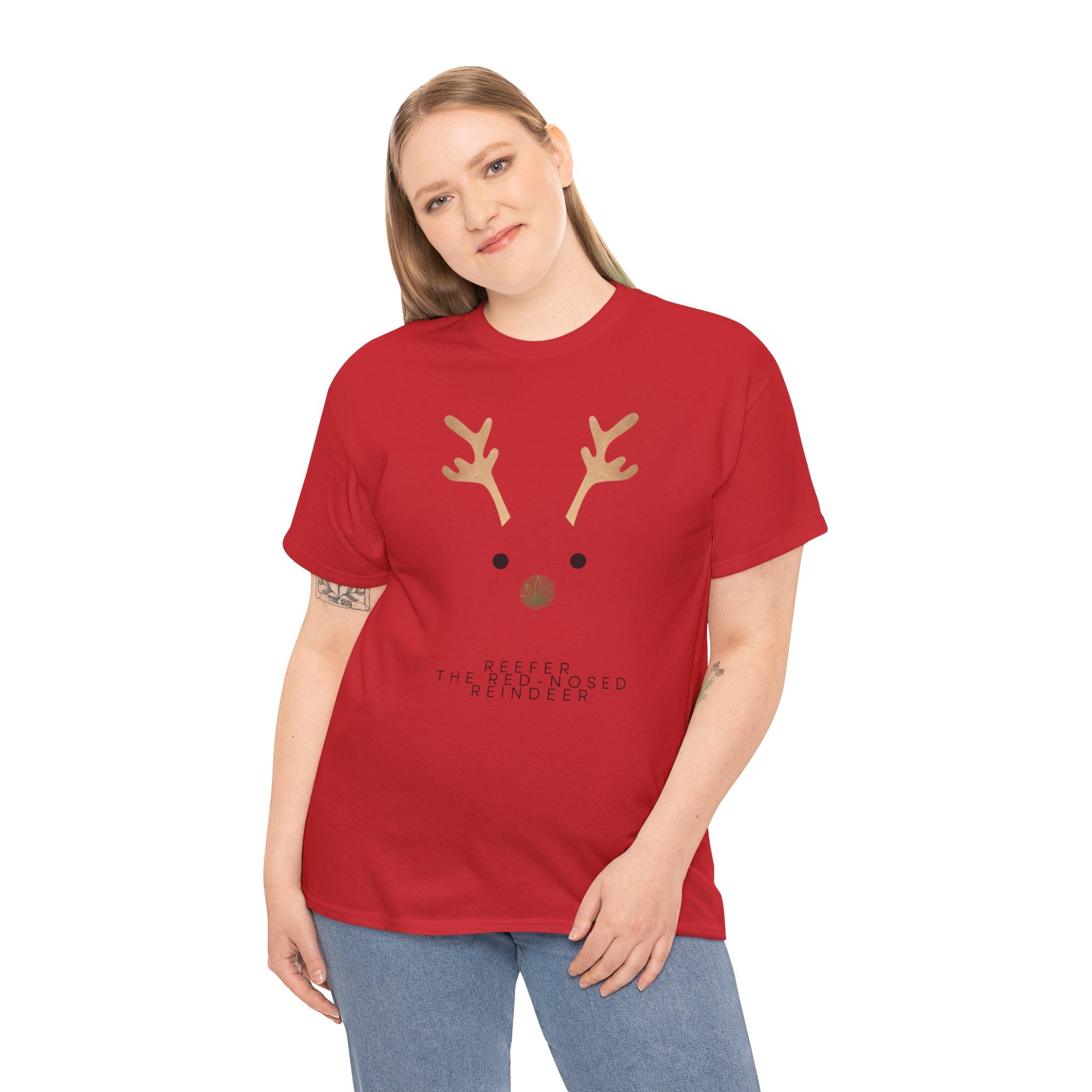 Reindeer Unisex Heavy Cotton Tee