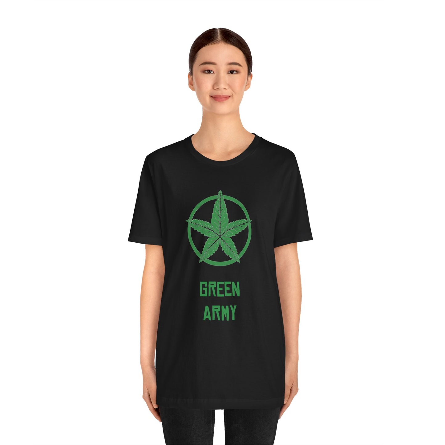 Green Army Star Unisex Jersey Short Sleeve Tee