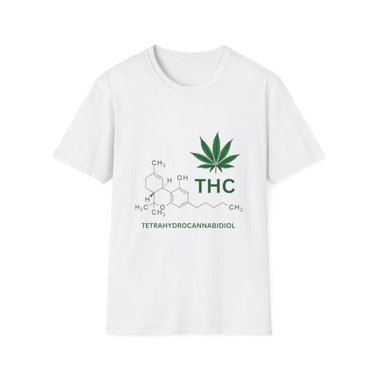 THC Molecule Unisex Softstyle T-Shirt